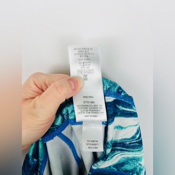 Patagonia Women’s Worn Wear Centered Rights Blue Tie Dye - Picture 7 of 8